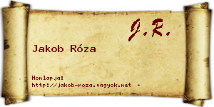 Jakob Róza névjegykártya