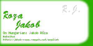 roza jakob business card